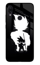 Goku Shadow Redmi Note 7S Glass Case Back Cover by Casekaro