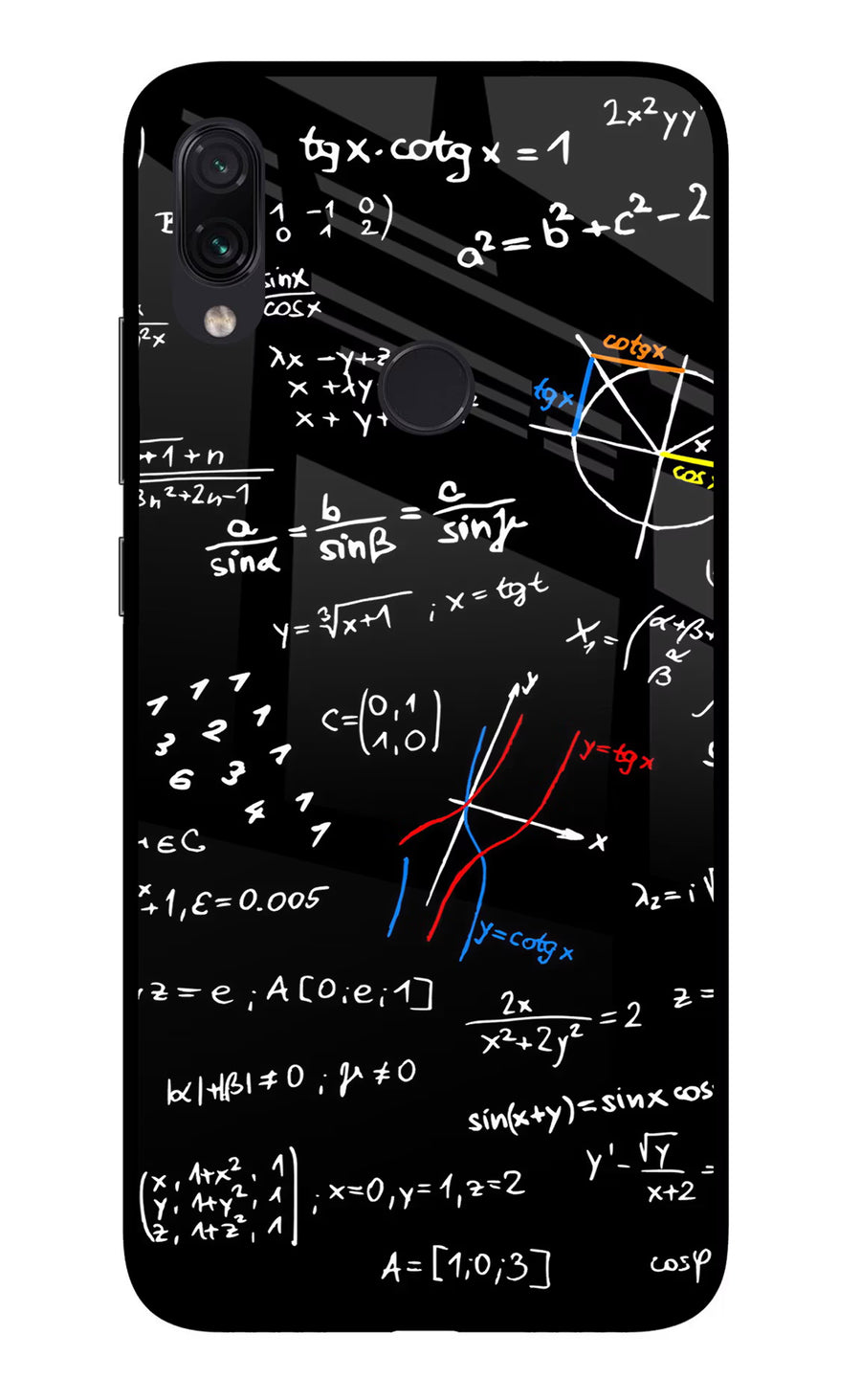Mathematics Formula Redmi Note 7S Back Cover, Glass case