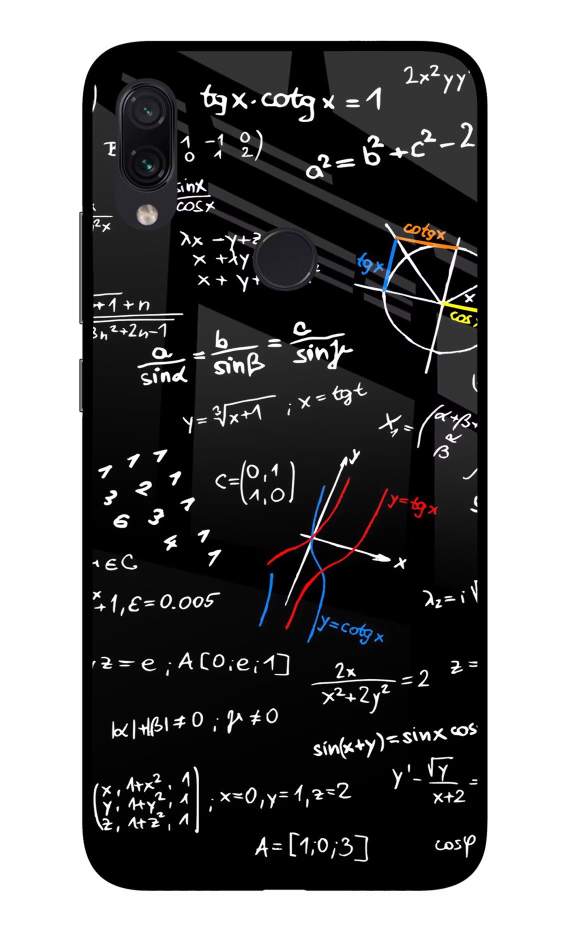 Mathematics Formula Redmi Note 7S Glass Case