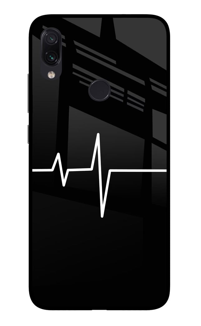 Heart Beats Redmi Note 7S Glass Case Back Cover by Casekaro