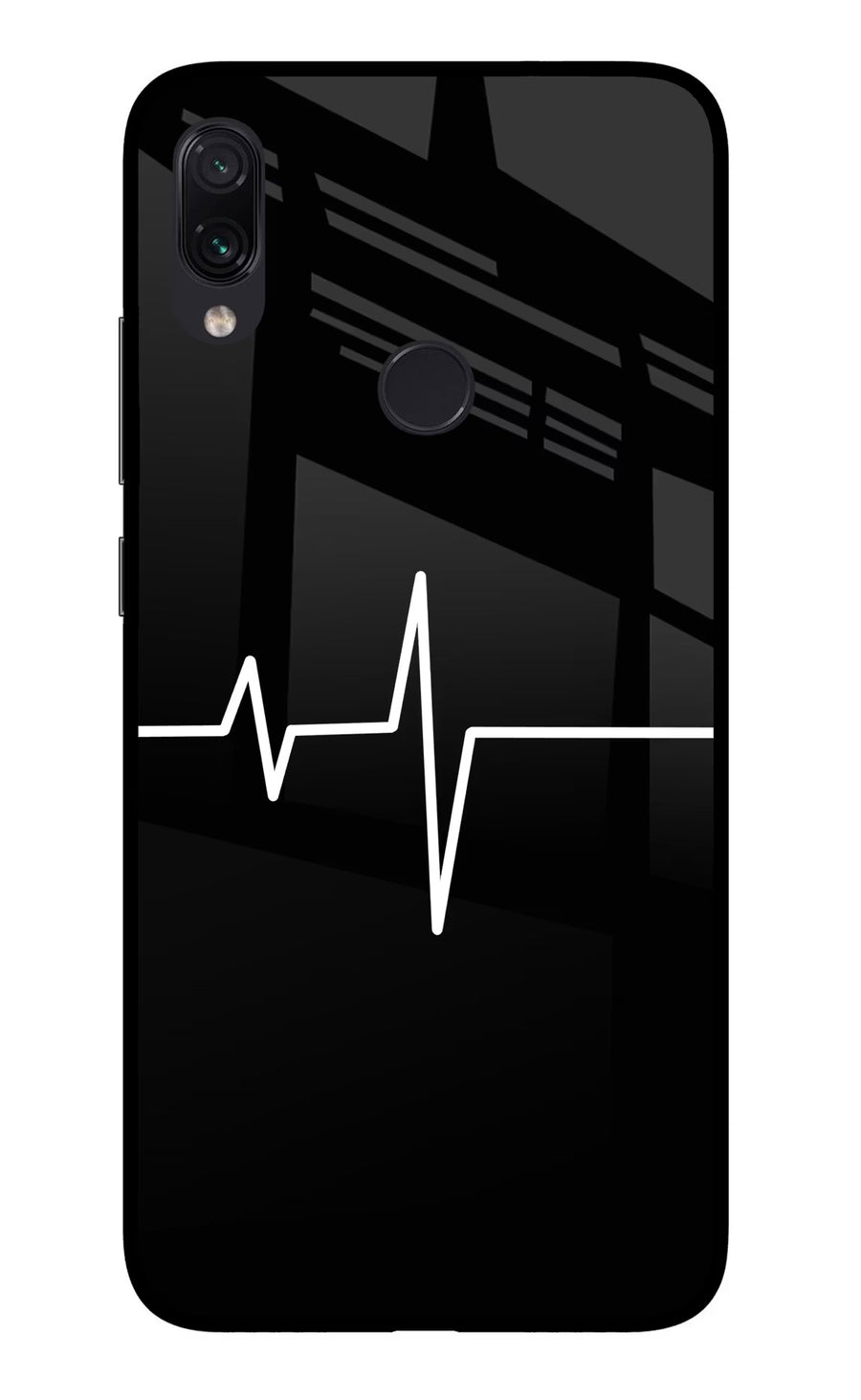 Heart Beats Redmi Note 7S Back Cover, Glass case