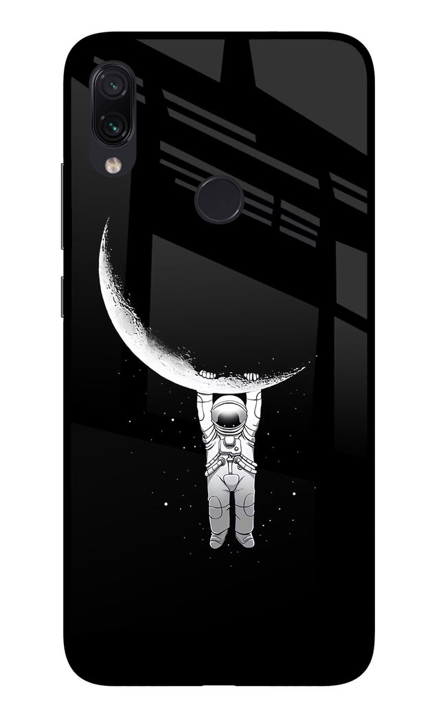 Moon Space Redmi Note 7S Glass Case Back Cover by Casekaro