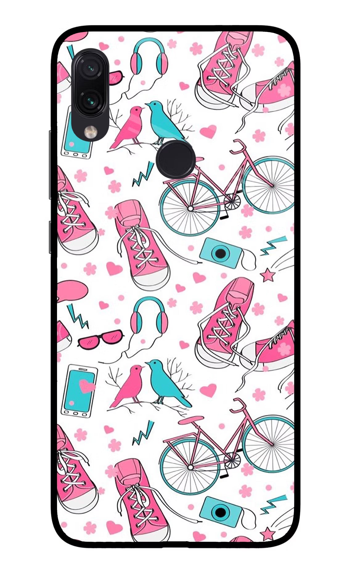 Artwork Redmi Note 7S Glass Case Back Cover by Casekaro