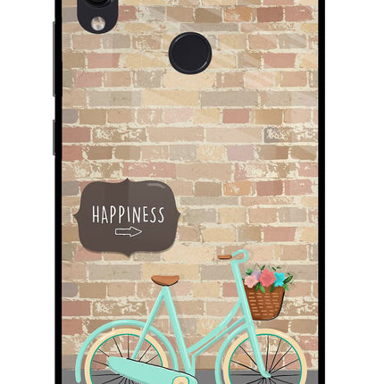 Happiness Artwork Redmi Note 7S Glass Case Back Cover by Casekaro