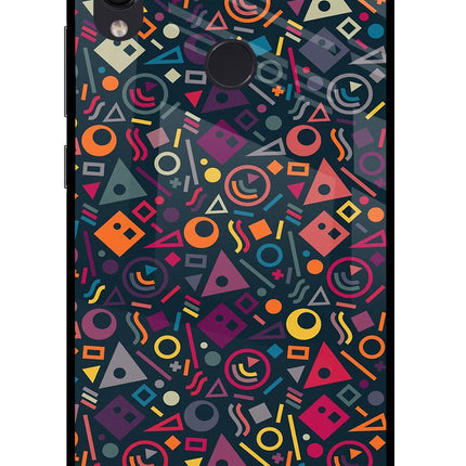 Geometric Abstract Redmi Note 7S Glass Case Back Cover by Casekaro