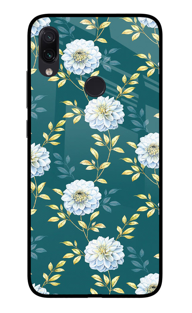 Flowers Redmi Note 7S Glass Case Back Cover by Casekaro