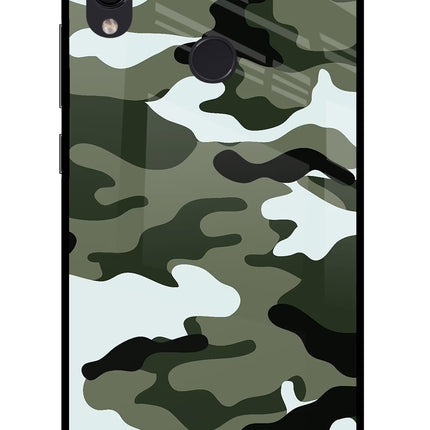 Camouflage Redmi Note 7S Glass Case Back Cover by Casekaro