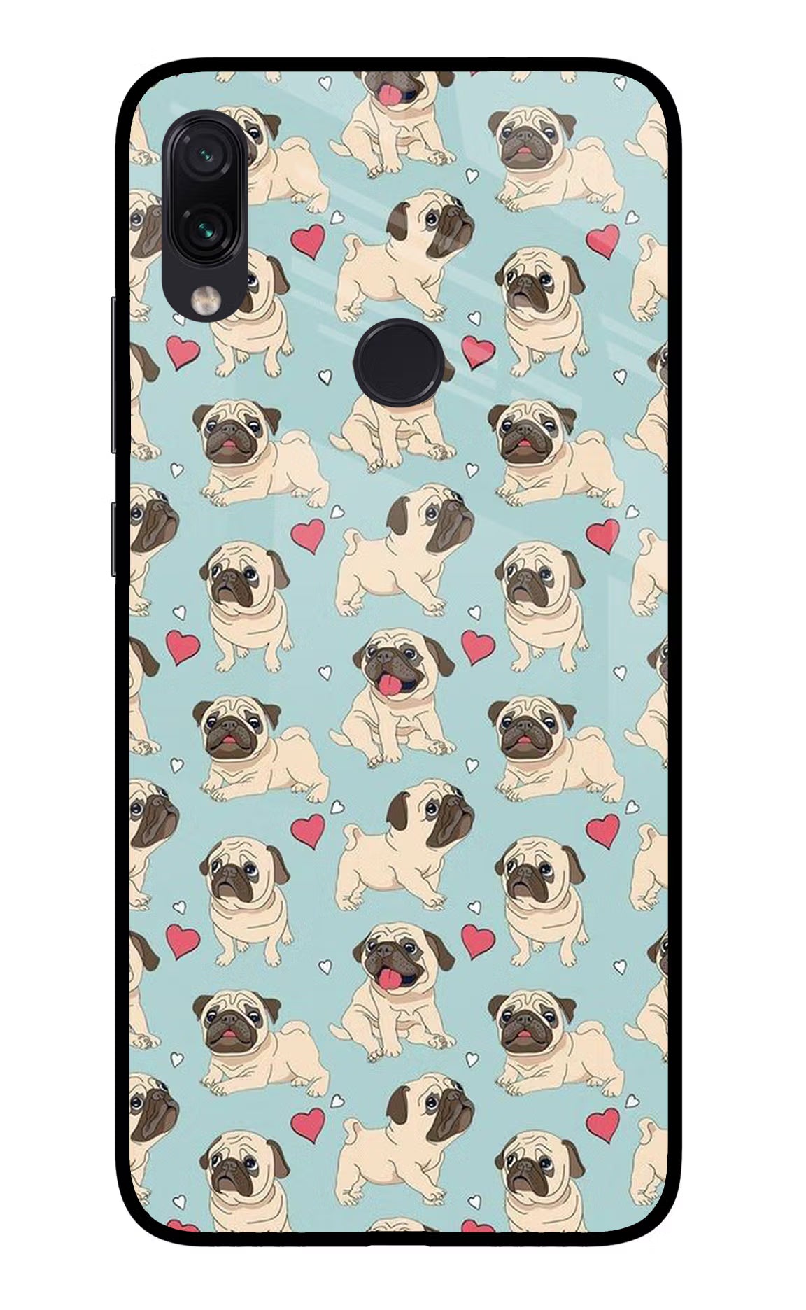 Pug Dog Redmi Note 7S Glass Case Back Cover by Casekaro