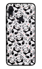 Cute Panda Redmi Note 7S Glass Case