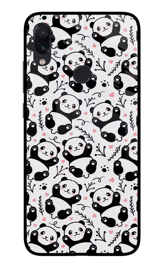 Cute Panda Redmi Note 7S Glass Case