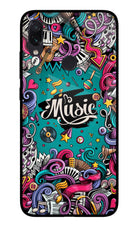 Music Graffiti Redmi Note 7S Glass Case