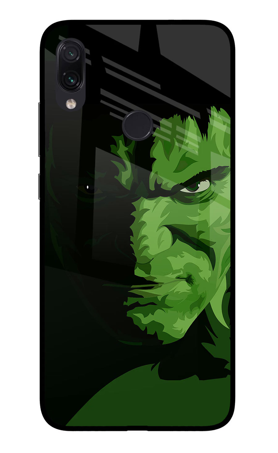 HULK Redmi Note 7S Back Cover, Glass case
