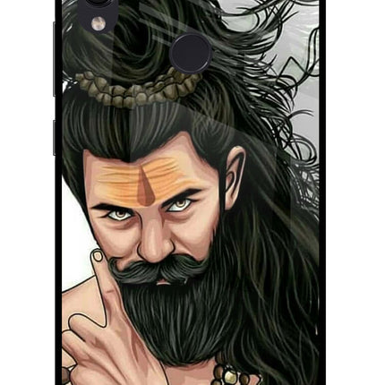 Mahadev Redmi Note 7S Glass Case Back Cover by Casekaro