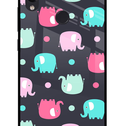 Elephants Redmi Note 7S Glass Case