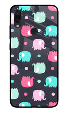 Elephants Redmi Note 7S Glass Case
