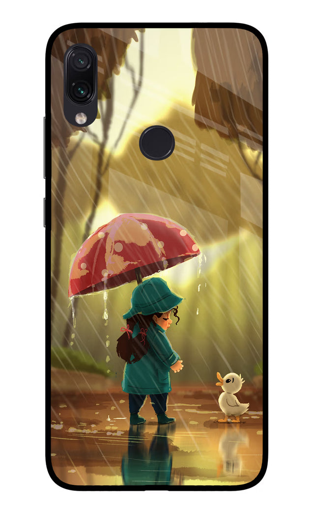 Rainy Day Redmi Note 7S Glass Case Back Cover by Casekaro