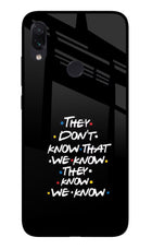 FRIENDS Dialogue Redmi Note 7S Glass Case