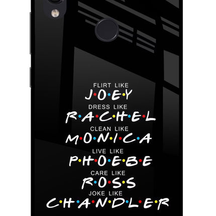 FRIENDS Character Redmi Note 7S Glass Case