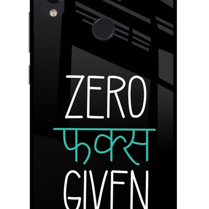 Zero Fucks Given Redmi Note 7S Glass Case