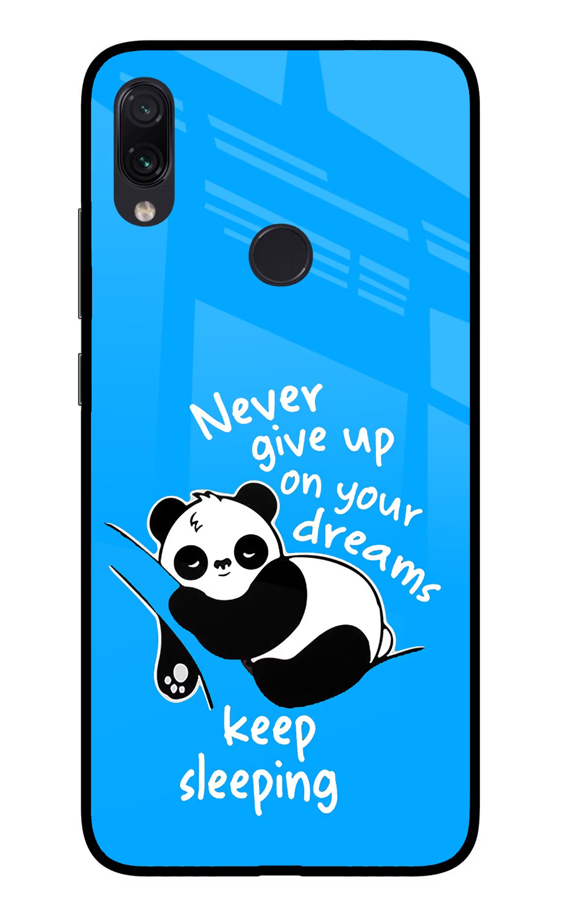 Keep Sleeping Redmi Note 7S Glass Case Back Cover by Casekaro