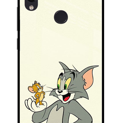 Tom & Jerry Redmi Note 7S Glass Case Back Cover by Casekaro