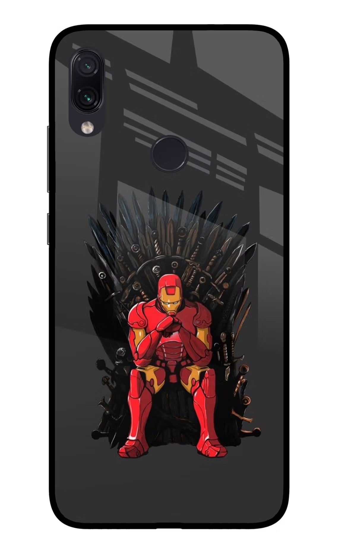 Ironman Throne Redmi Note 7S Glass Case Back Cover by Casekaro
