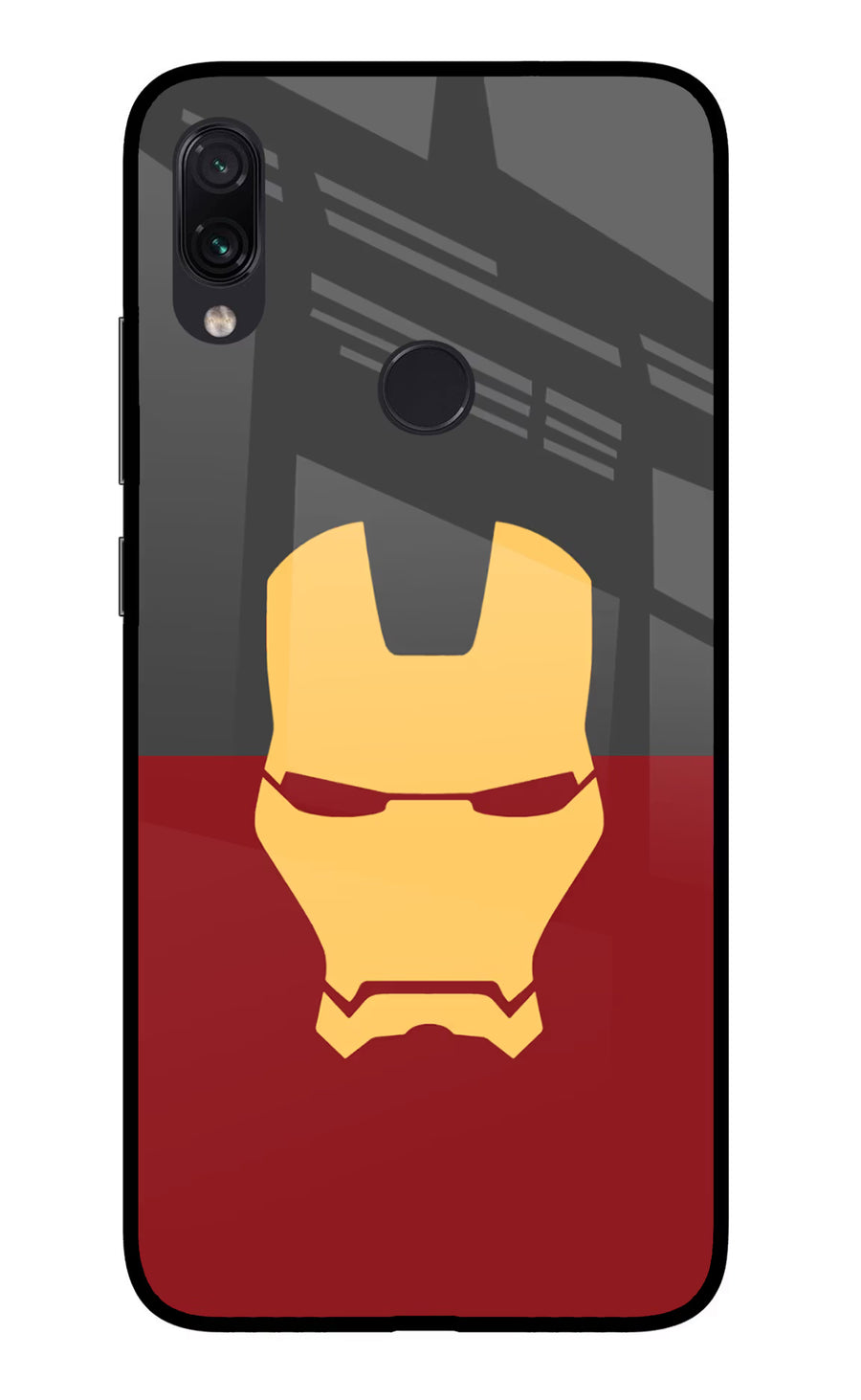Ironman Redmi Note 7S Back Cover, Glass case