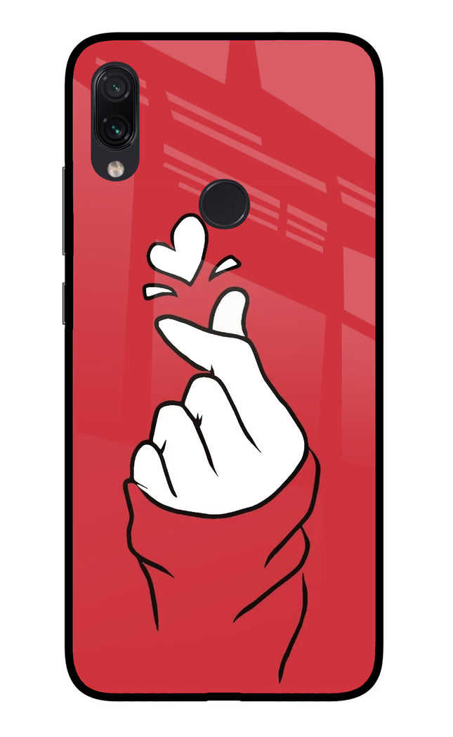 Korean Love Sign Redmi Note 7S Glass Case Back Cover by Casekaro