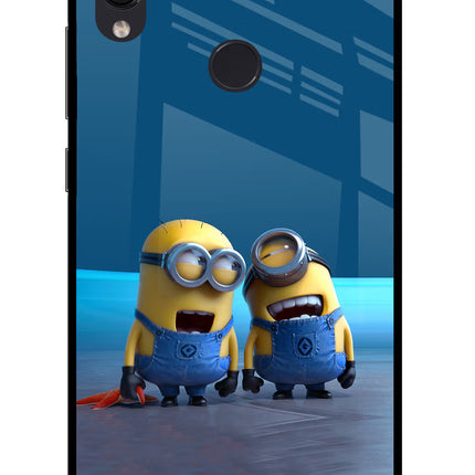 Minion Laughing Redmi Note 7S Glass Case Back Cover by Casekaro