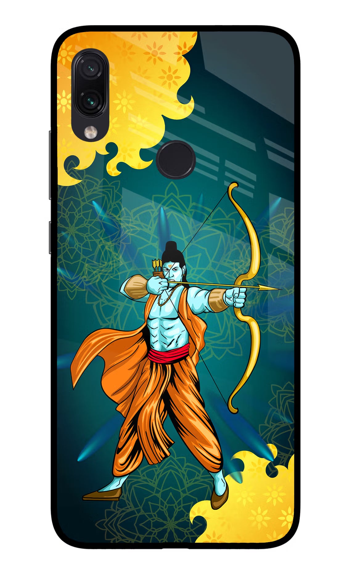 Lord Ram - 6 Redmi Note 7S Glass Case Back Cover by Casekaro