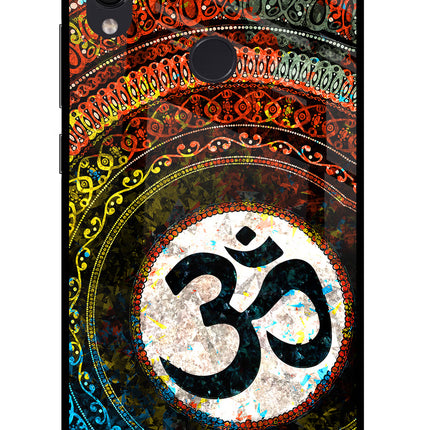 Om Cultural Redmi Note 7S Glass Case Back Cover by Casekaro