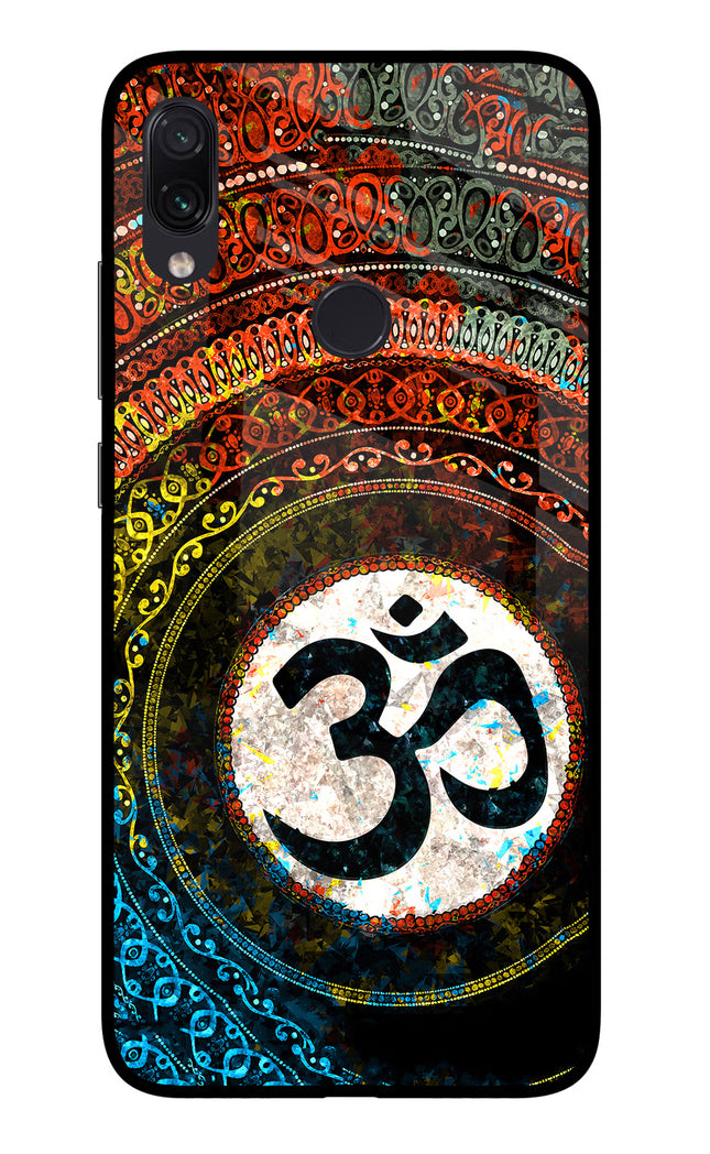 Om Cultural Redmi Note 7S Glass Case Back Cover by Casekaro