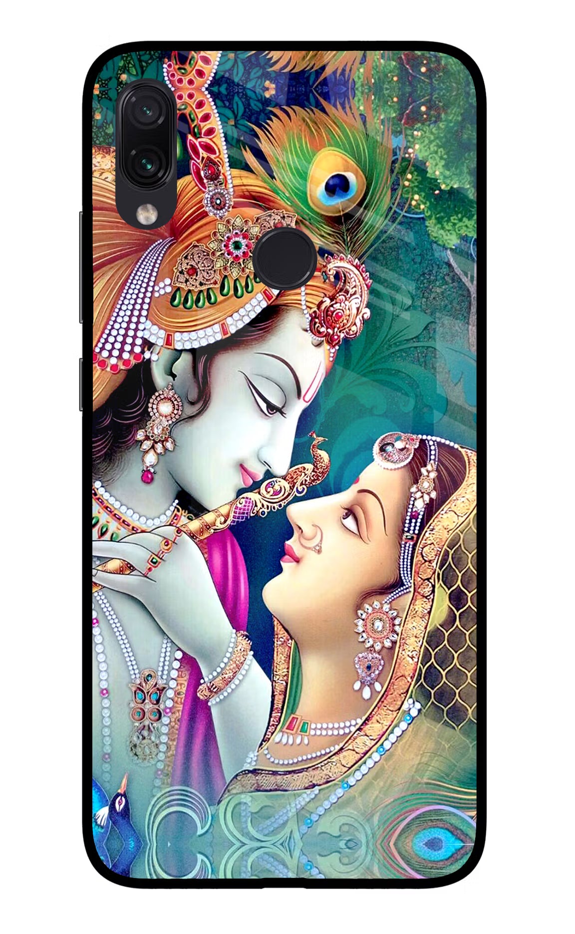 Lord Radha Krishna Redmi Note 7S Glass Case