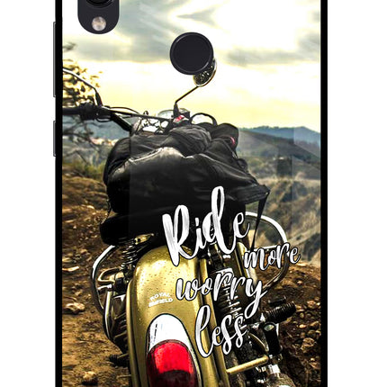 Ride More Worry Less Redmi Note 7S Glass Case