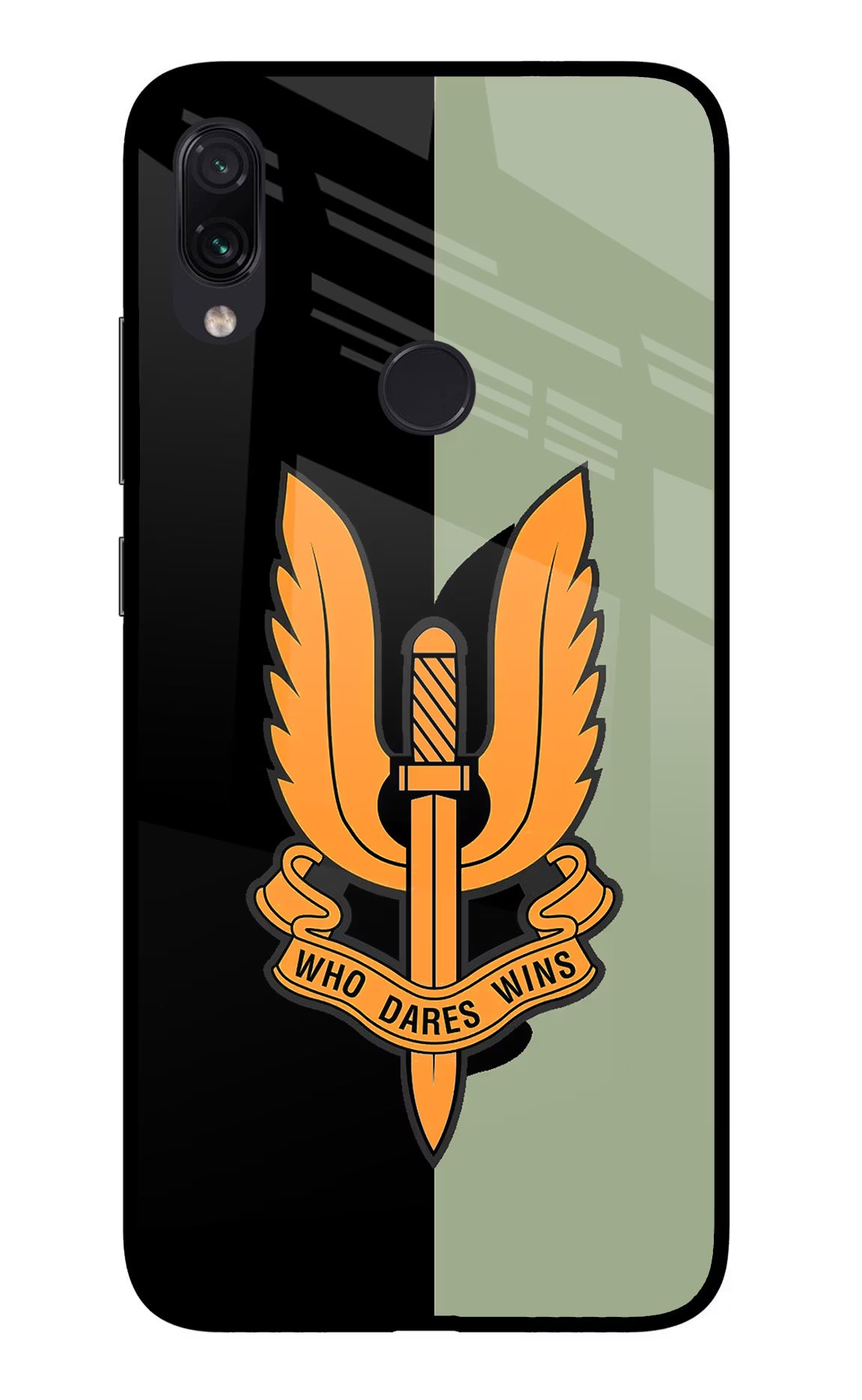 Balidan Logo Redmi Note 7S Glass Case Back Cover by Casekaro