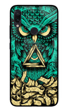 Green Owl Redmi Note 7S Glass Case
