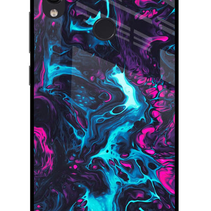 Abstract Redmi Note 7S Glass Case