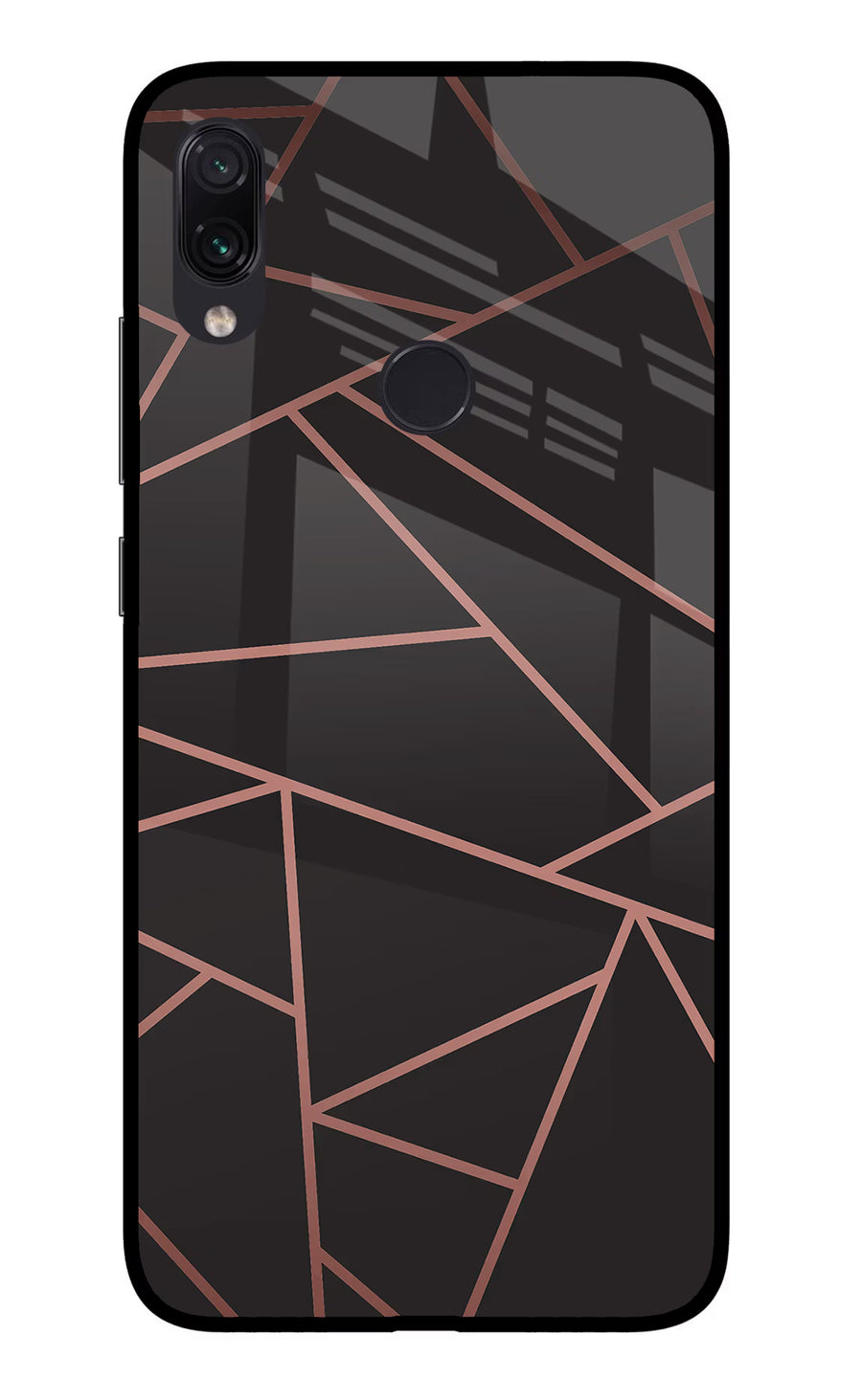 Geometric Pattern Redmi Note 7S Back Cover, Glass case