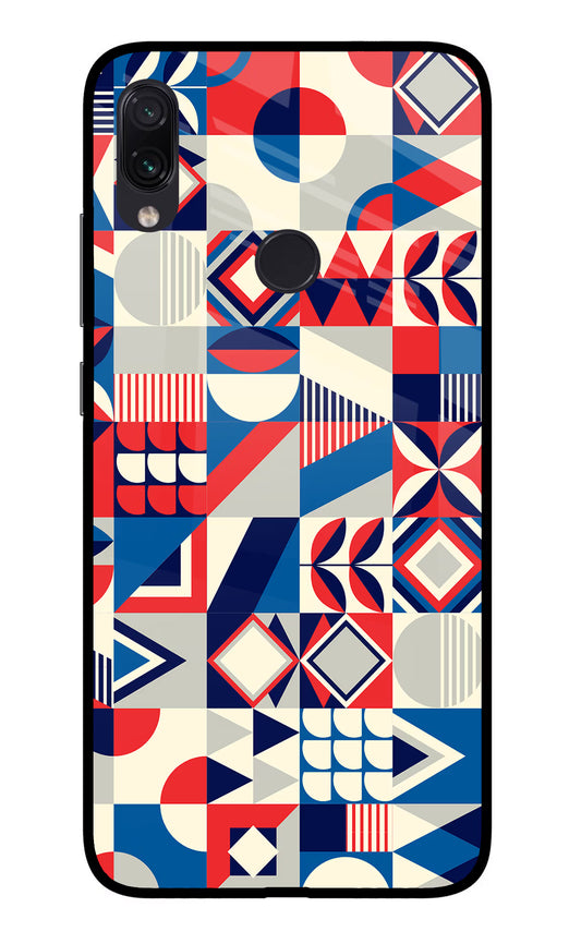 Colorful Pattern Redmi Note 7S Glass Case