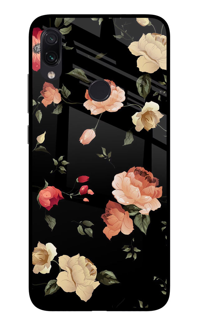 Flowers Redmi Note 7S Glass Case Back Cover by Casekaro
