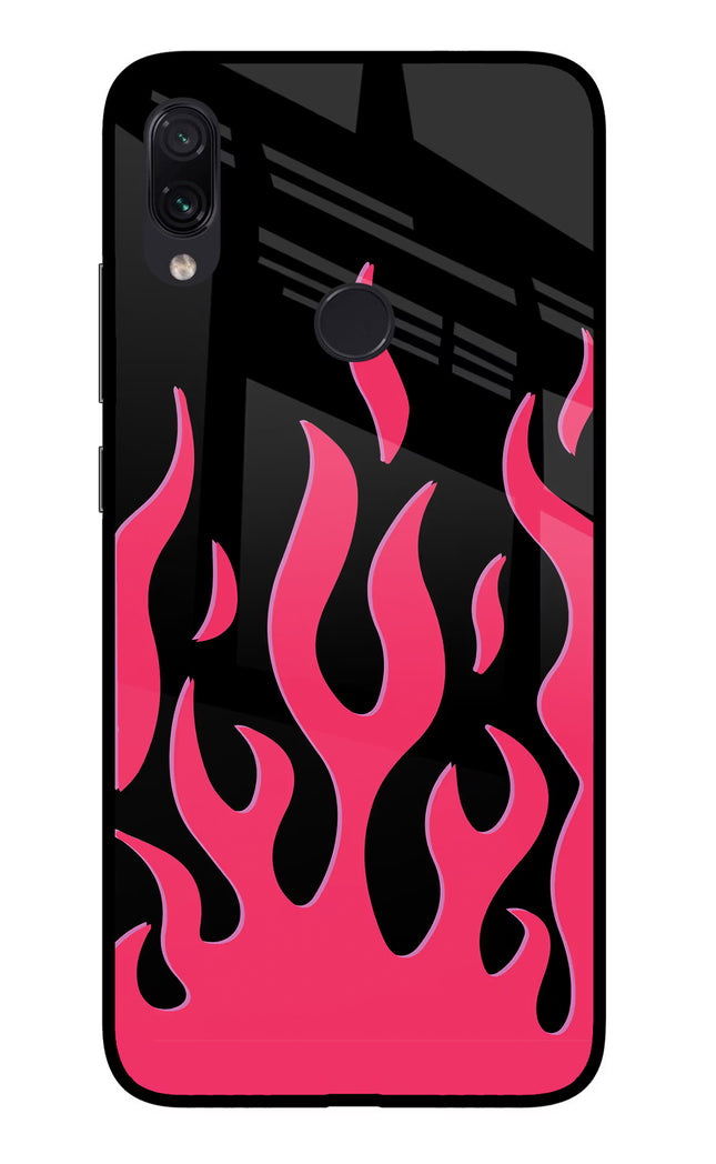 Fire Flames Redmi Note 7S Glass Case Back Cover by Casekaro