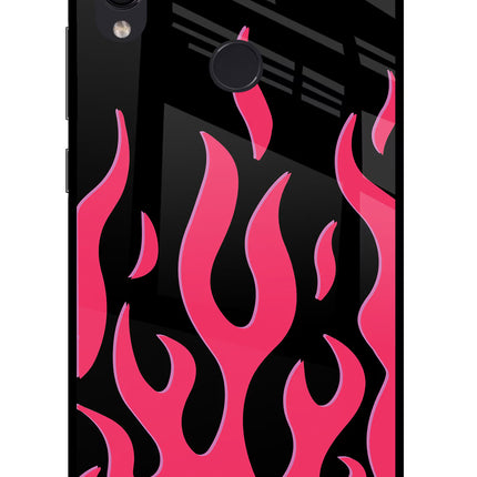 Fire Flames Redmi Note 7S Glass Case