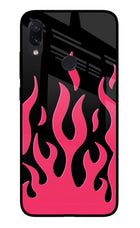 Fire Flames Redmi Note 7S Glass Case