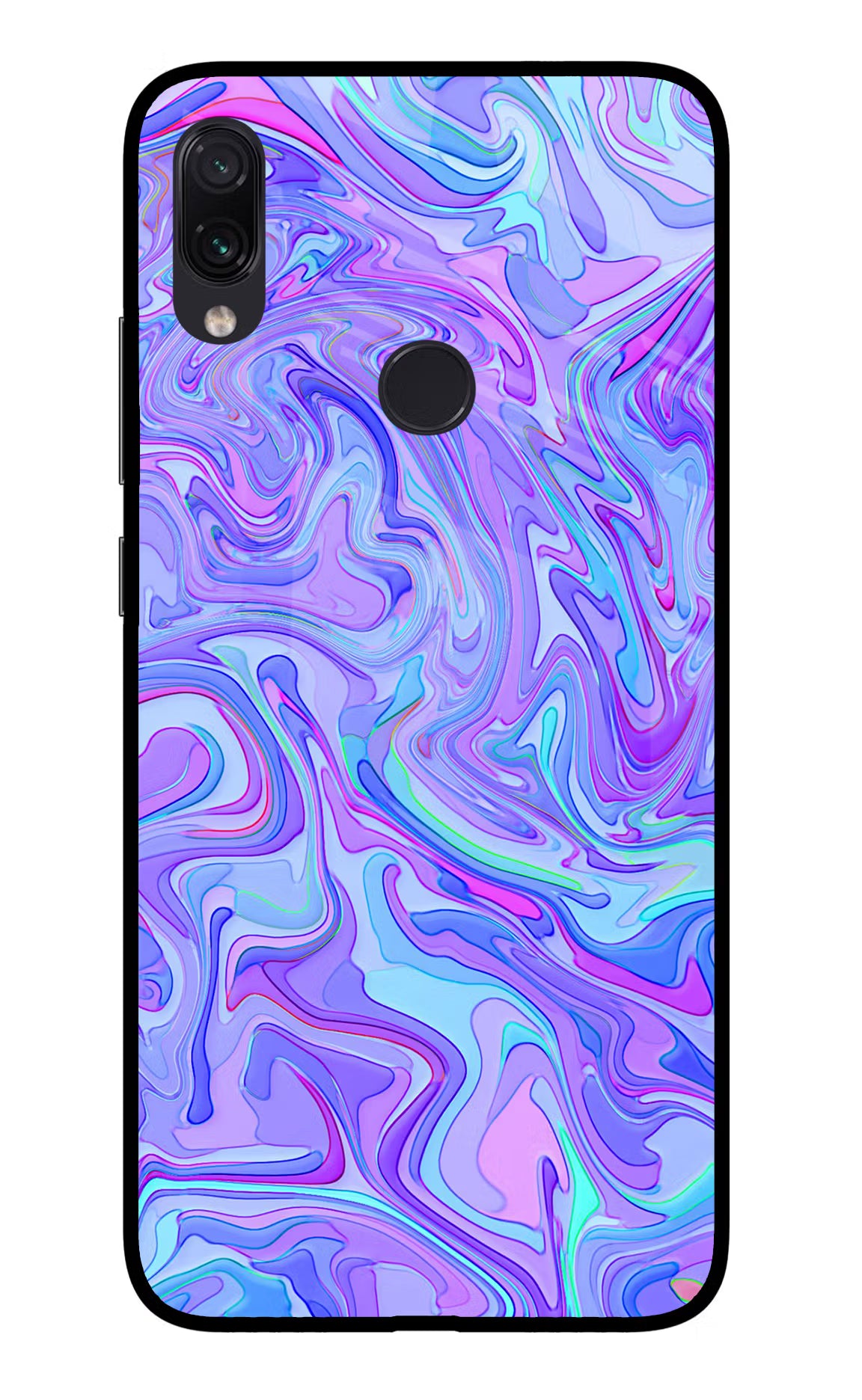 Glitter Redmi Note 7S Glass Case Back Cover by Casekaro