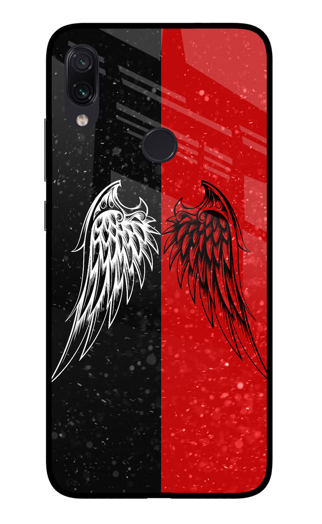 Wings Redmi Note 7S Glass Case