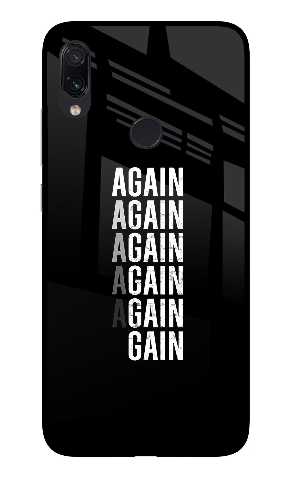 Again Again Gain Redmi Note 7S Glass Case