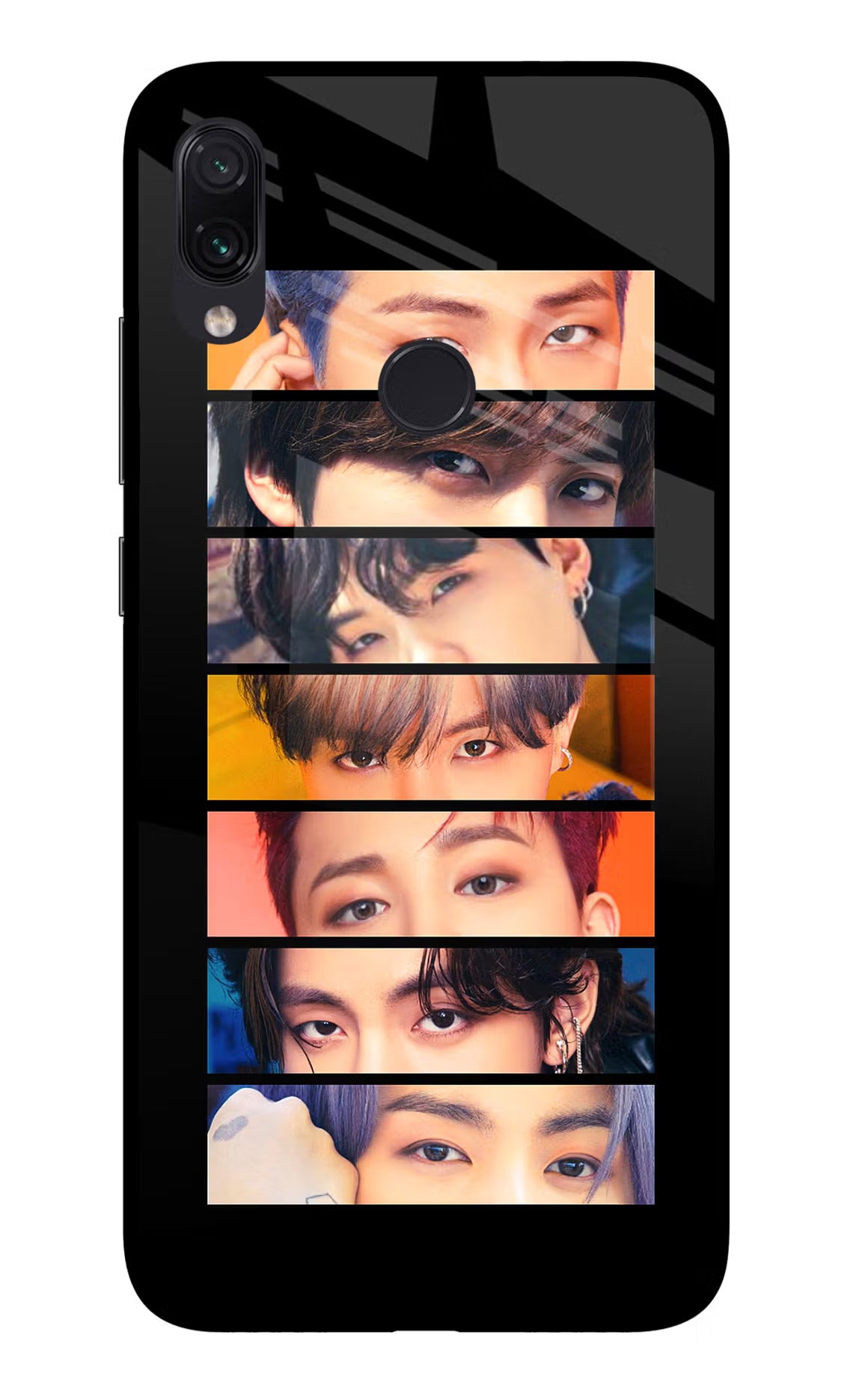 BTS Eyes Redmi Note 7S Glass Case Back Cover by Casekaro