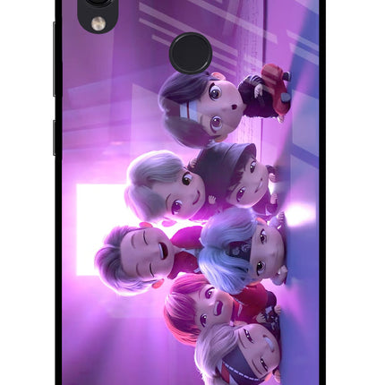 BTS Chibi Redmi Note 7S Glass Case