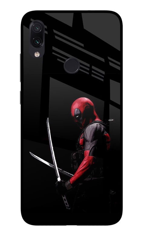 Deadpool Redmi Note 7S Glass Case
