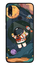 Cartoon Astronaut Redmi Note 7S Glass Case